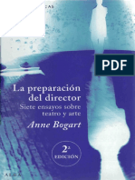 [Teatro] La Preparación Del Director Siete Ensayos Sobre Teatro y Arte - Anne Bogart