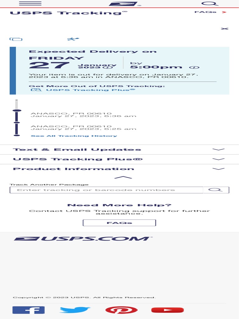 USPS Tracking® Results PDF United States Postal Service