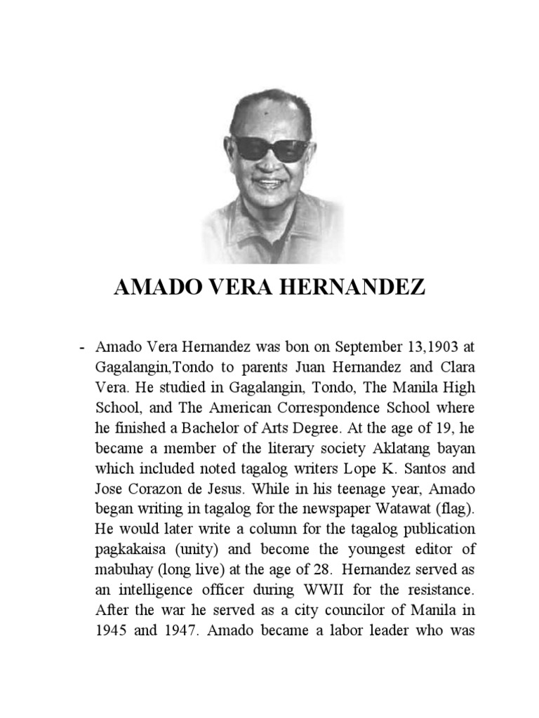 Amado V. Hernandez PDF