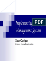 Implementing A Safety Management System: Sean Carrigan