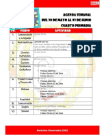 AGENDA Del 30 de Mayo Al 03 de Junio