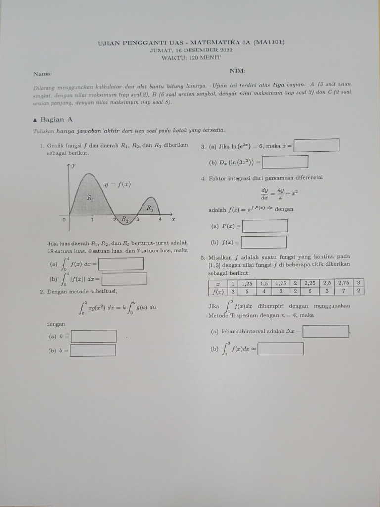 Ujian pengganti uas ma1101 2022 pdf