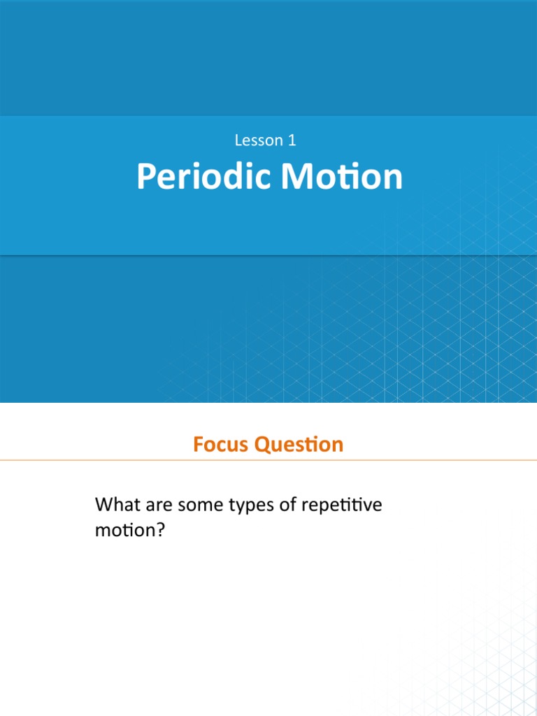 Understanding Periodic Motion Concepts | PDF | Oscillation | Mechanics