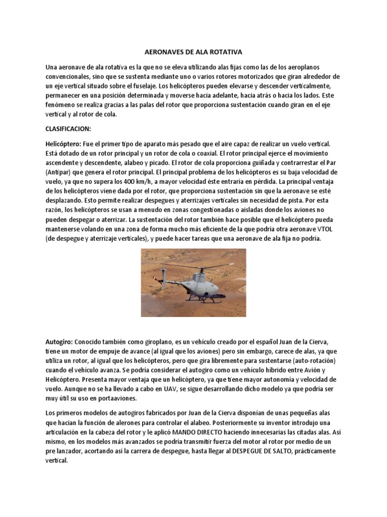 Aeronaves de Ala Rotativa | PDF | Helicóptero | Aeronave