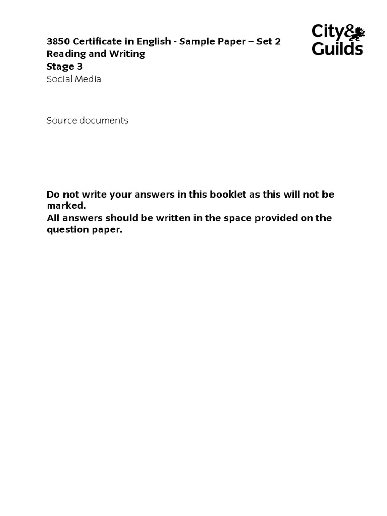 3850 English Stage 3 Source Document Reading and Writing Sample 3 PDF