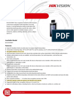 DS-K1TA70MI-T Series Face Recognition Terminal - Datasheet