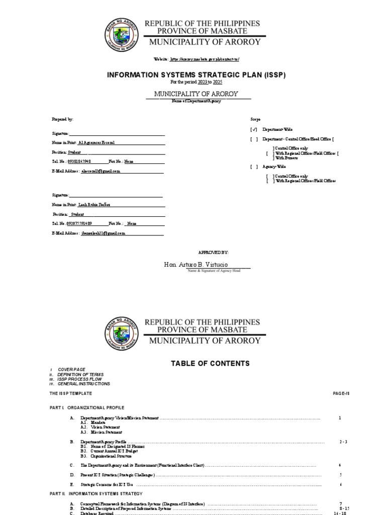 ISSP Template for 2023-2025 | PDF | Computer Network | Internet