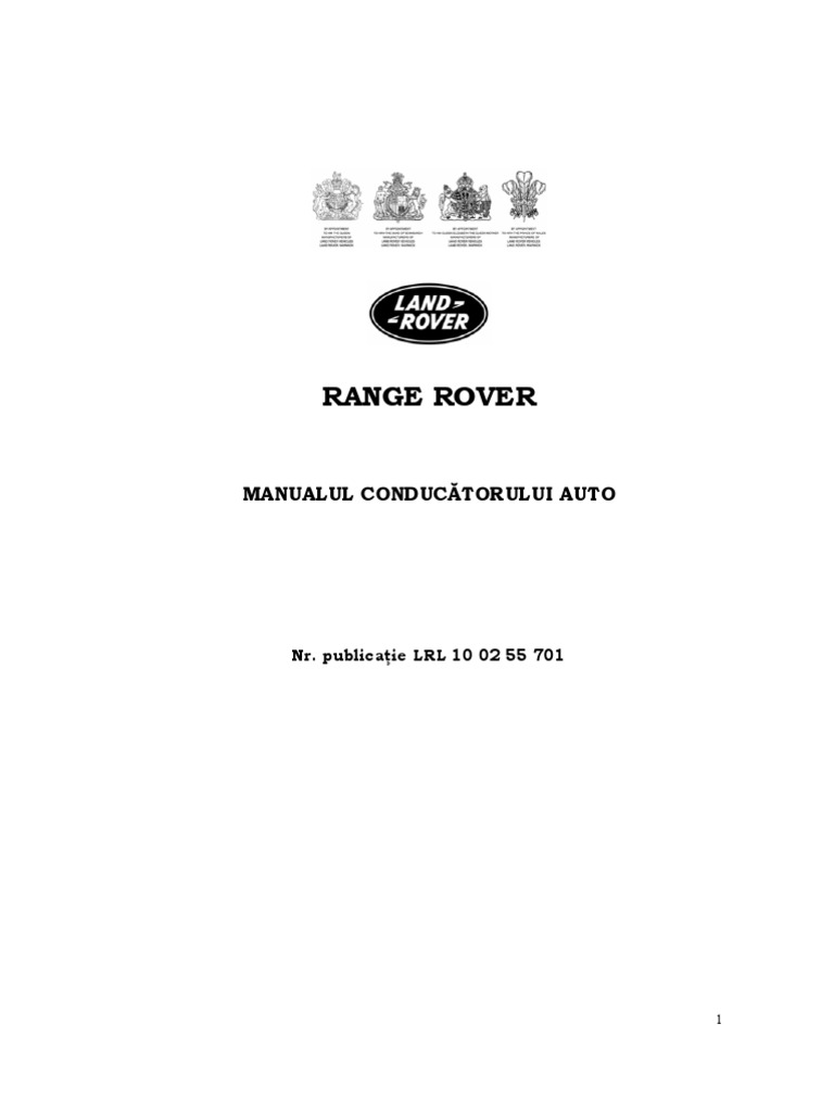 Manual Range Rover 2007 Final Revizuit | PDF