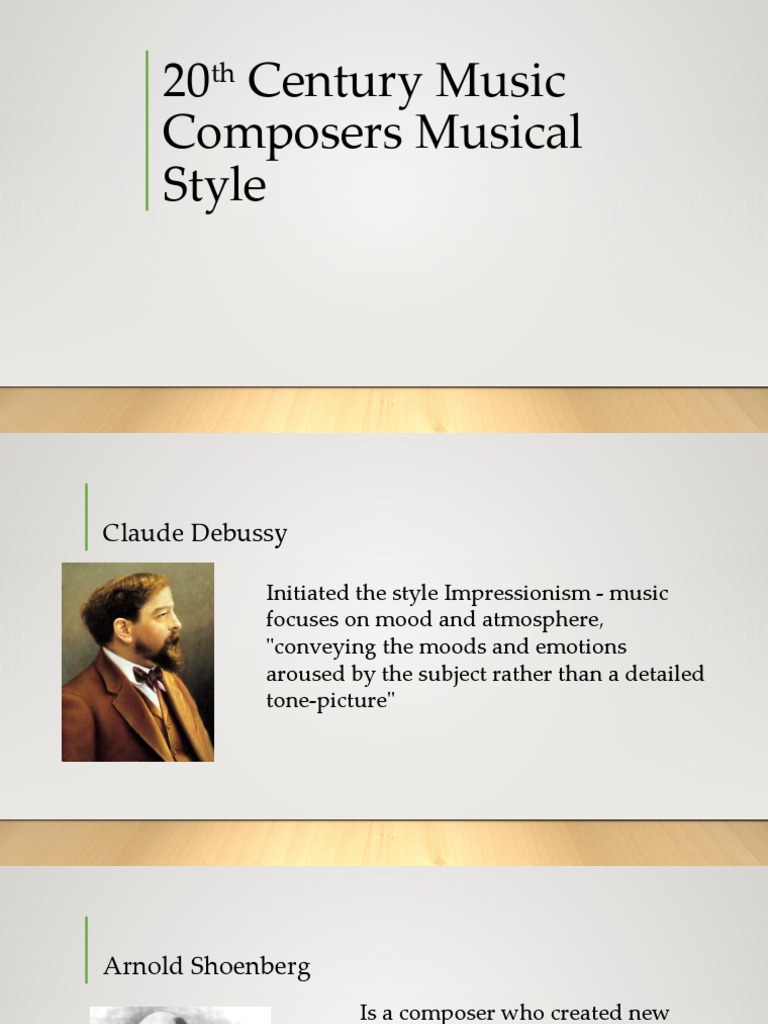 20th Century Music Composers | PDF | Musical Compositions | Performing Arts