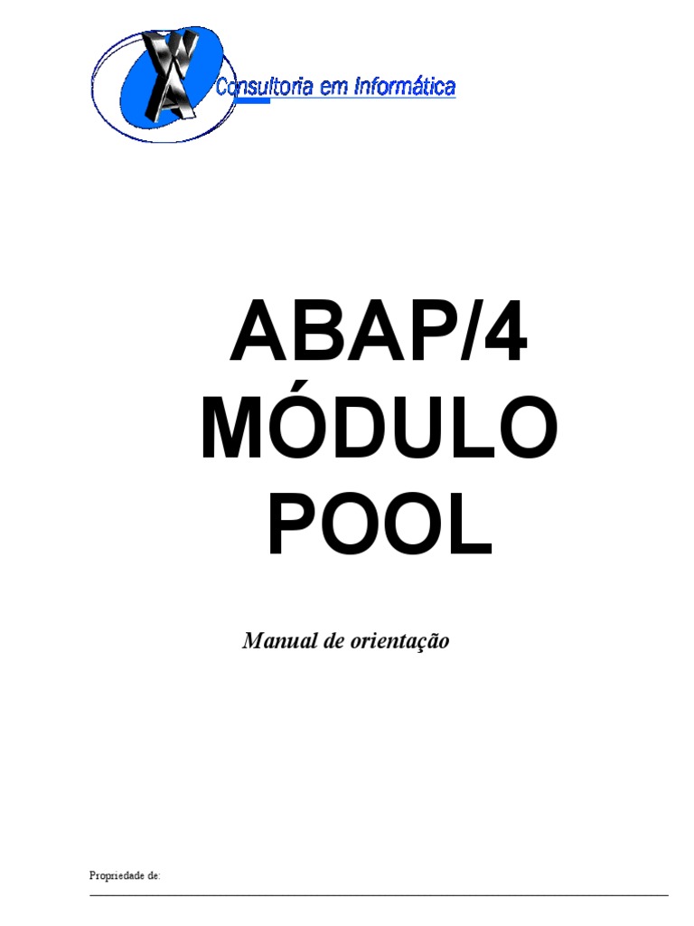Guia de Criação de Módulos Pool ABAP | PDF | Informática | Programas
