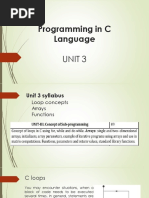 C Programming UNIT 3.1 Loops