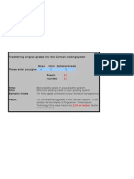 German Grade Calculation