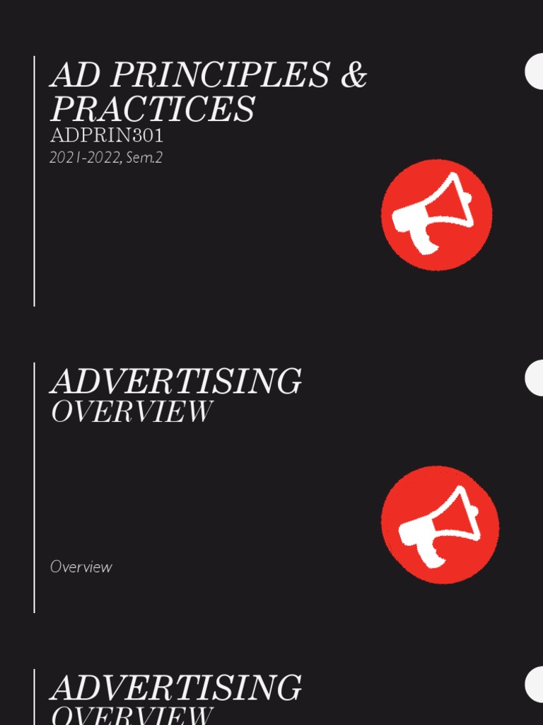 Ad Prin, Advertising Overview Ppt1 | PDF | Marketing Communications ...