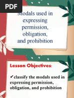 English 9 Q1 1 - Modals Used in Expressing Permission, Obligation, and Prohibition