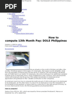 Download How to Compute 13th Month Pay_ DOLE Philippines by Aqui Albano SN62628239 doc pdf