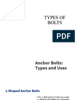 Types of Bolts