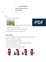 Ulangan Harian Tema: 6 (Lingkungan Bersih Sehat Dan Asri) SUB TEMA: 1 (Lingkungan Rumahku) Nama