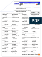 Weekly Quiz Gerund or Infinitive LV 6