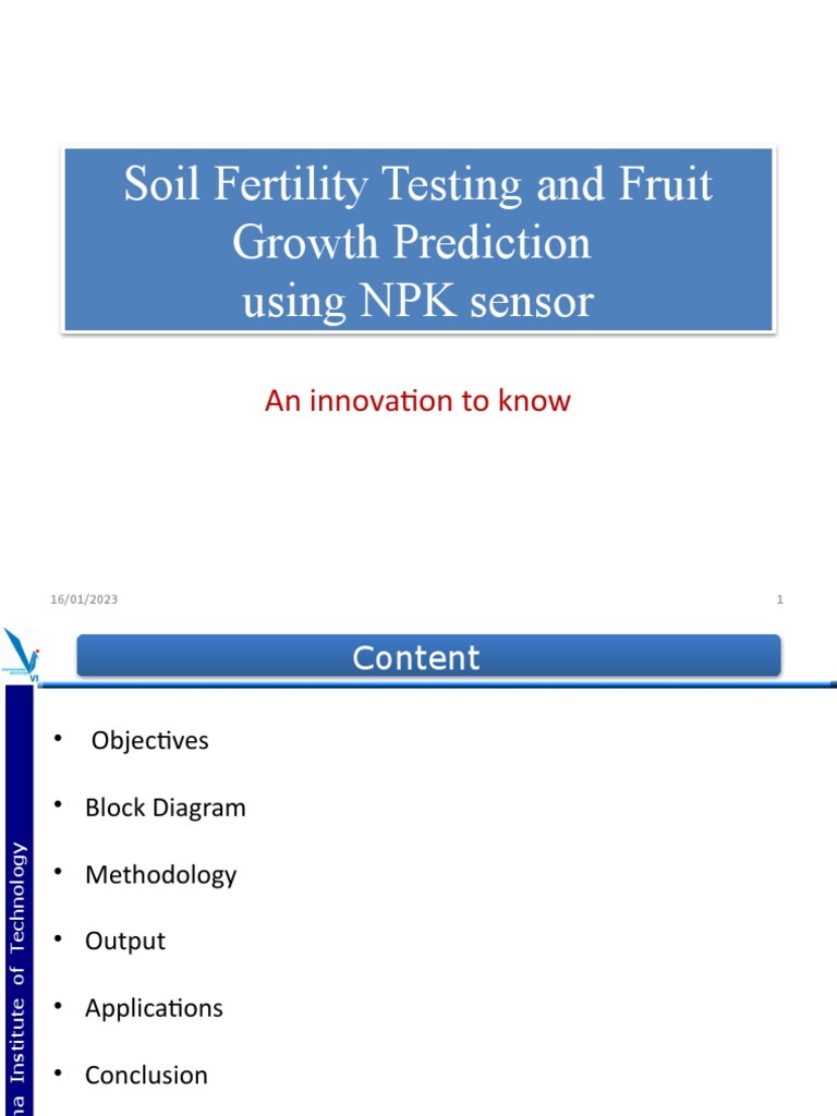 Soil Nutrient Analysis for Fruit Growth | PDF | Soil | Internet Of Things