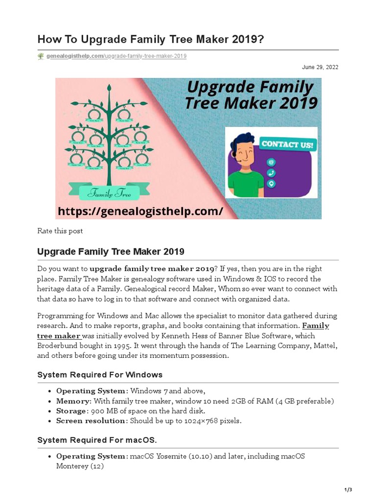 Upgrade Family Tree Maker 2019 | PDF | Mac Os | Icon (Computing)