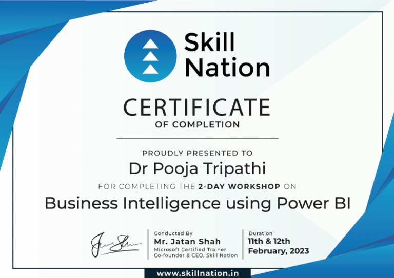 Power BI Certificate | PDF