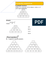 Separatas de Piramides Numericas para Sexto de Primaria