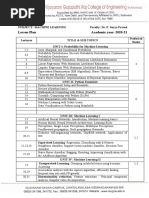 ML Lesson Plan (2021-22)