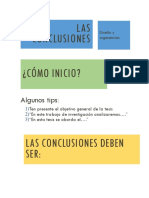 Las Conclusiones, Sugerencias