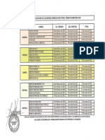 Calendario Jornada Matutina