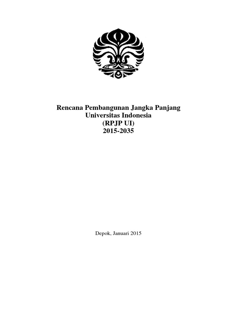RPJP Ui 2015 2035 | PDF | Ilmu Sosial | Sains & Matematika