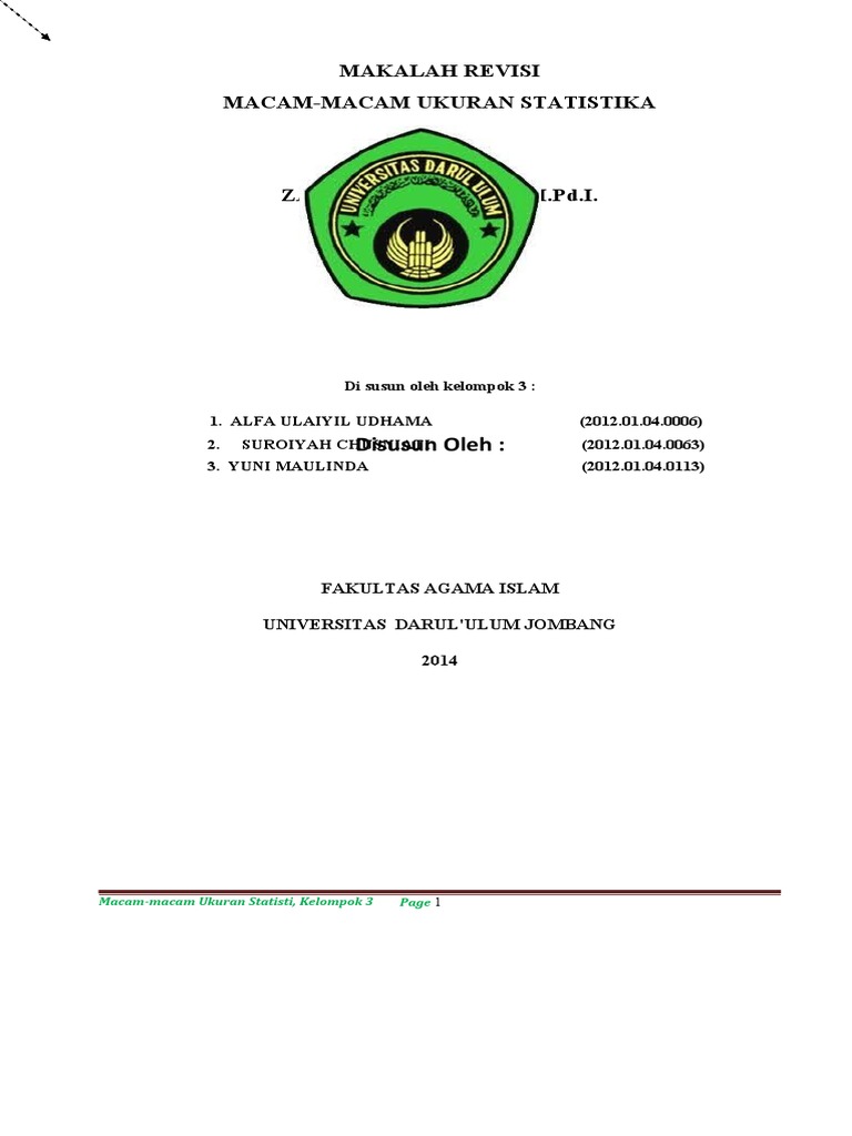 Pdf makalah macam macam ukuran statistika convert compress pdf