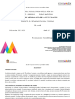 Ejemplo de Planeación Metodología de Investigación I 2do Parcial - Revisado Por Asesor Metodológico