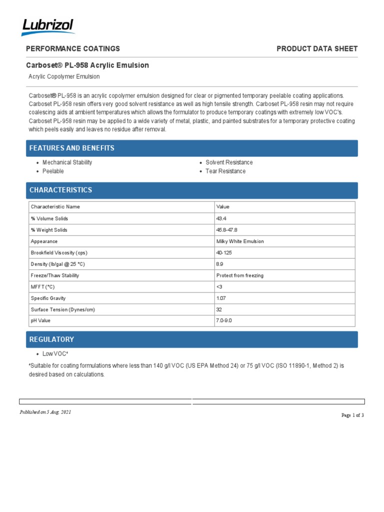 PDS CSTPL958 CO en PDF Poly(Methyl Methacrylate) Coating
