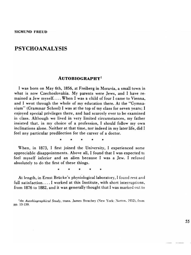 Sigmund Freud Psychoanalysis PDF