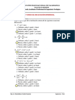 Orden y solución de ecuaciones diferenciales