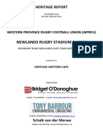 Heritage Report Newlands Stadium & Wprfu Sites Newlands Submission To HWC 20230201