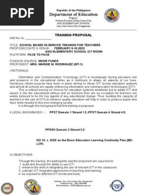 TRAINING PROPOSAL