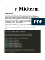 After Midterm: Shared Preferences