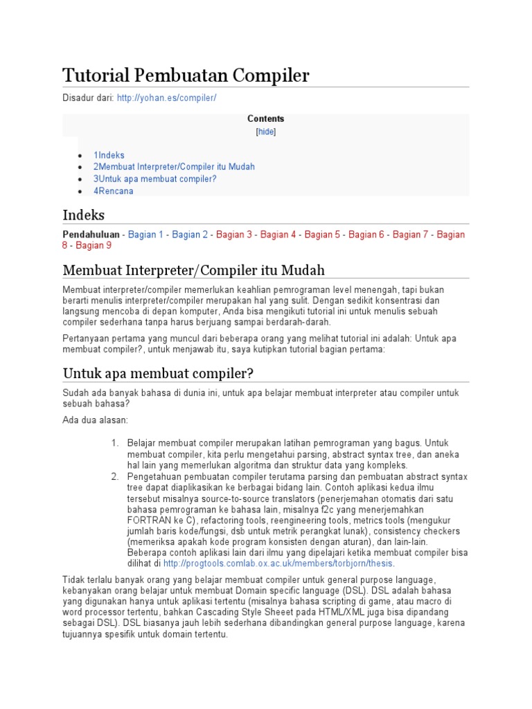Online Tutorial Compiler