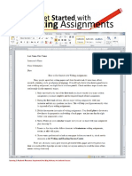 How To Get Started With Writing Assignments