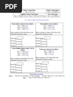 Yarn Count Conversion Table | PDF