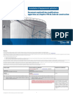 Tableau Explicatif Equipements Petroliers Code Construction 2017