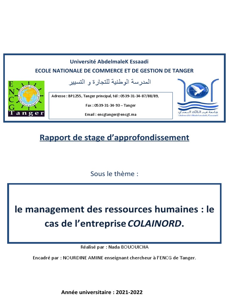 Management des RH : Cas de Colainord | PDF | Gestion des ressources ...
