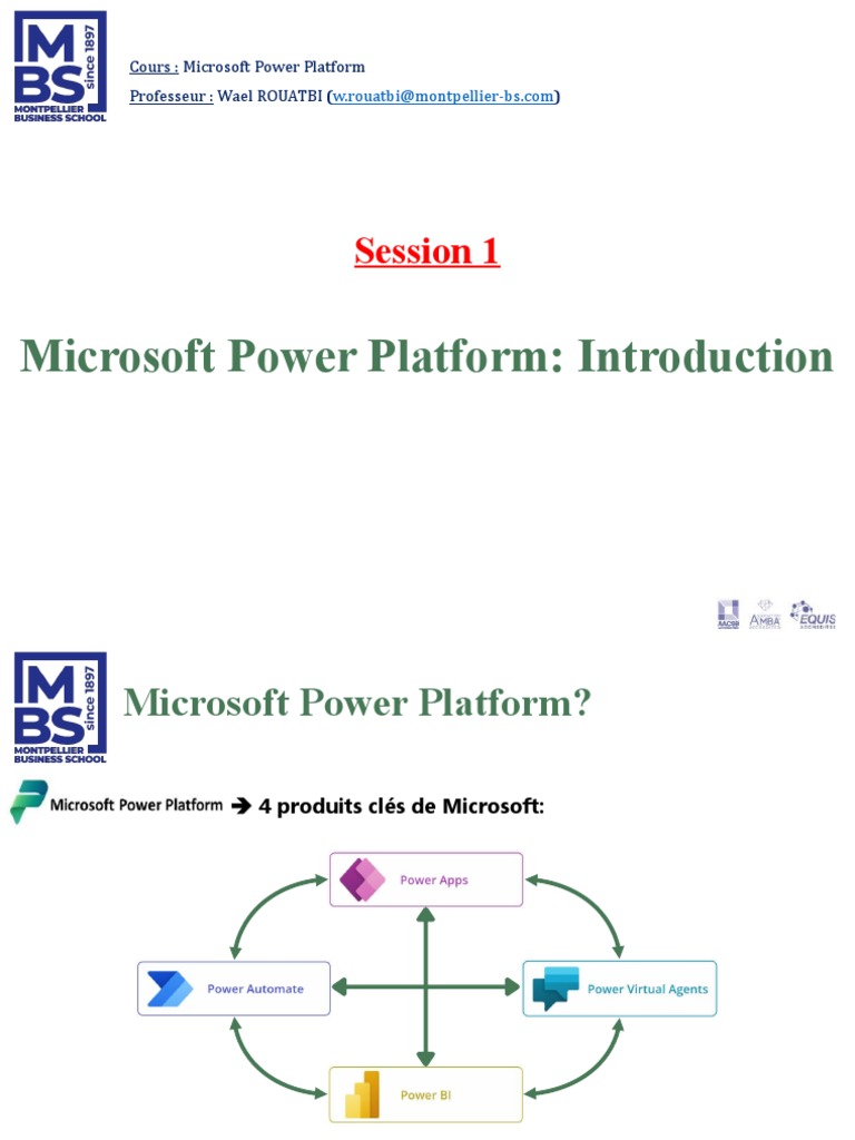 Introduction To Microsoft Power Platform - FR | PDF