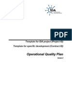 Operational Quality Plan: Template For IDA Project (Project ID) Template For Specific Development (Contract ID)