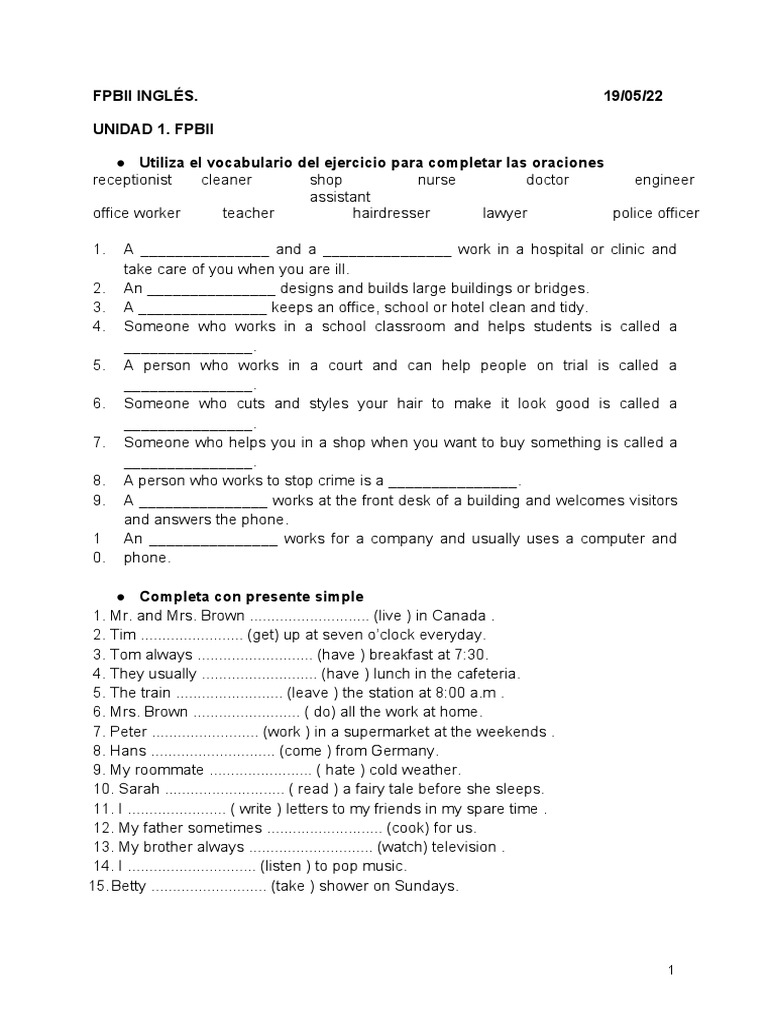 English Practice for Beginners | PDF | Language Arts & Discipline ...