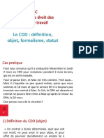 Mooc Comprendre Le Droit Des Contrats de Travail: Le CDD: Définition, Objet, Formalisme, Statut