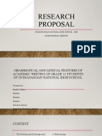 Sample Research Proposal