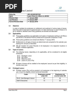 Applicant - CV - Leave Policy - 2018 - Offices and RCs