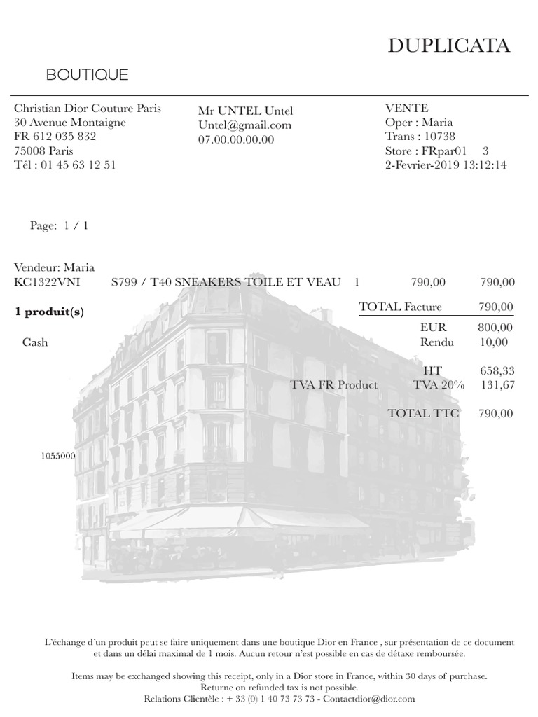 Facture Dior2 PDF